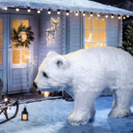 Фигура Bigdecor декоративная медведь с мехом 200 см