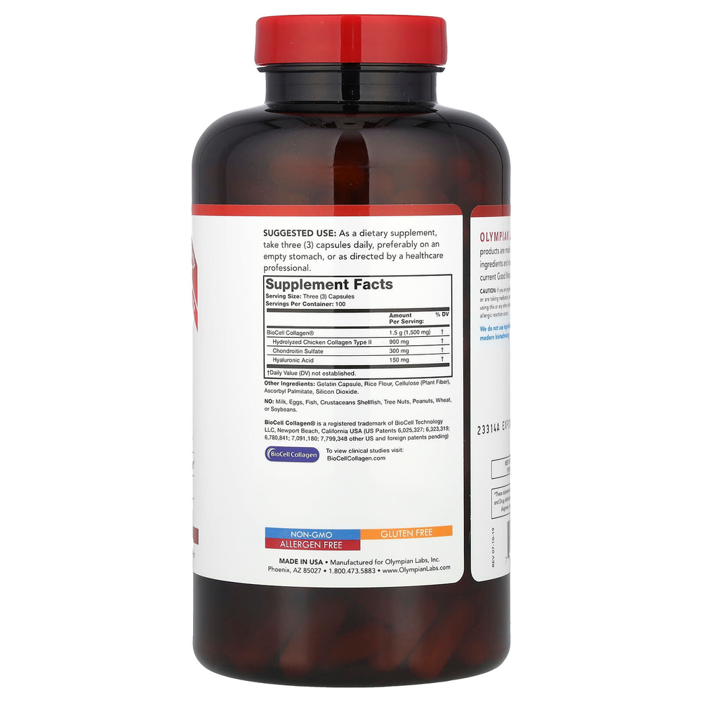 Olympian Labs, BioCell Collagen®, 300 капсул