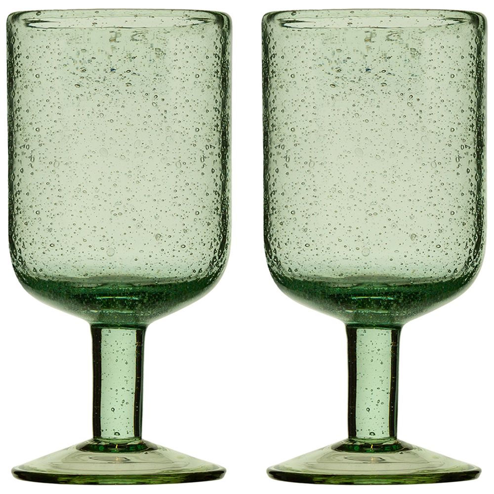 Набор бокалов для вина Flowi, 410 мл, зеленые, 2 шт.