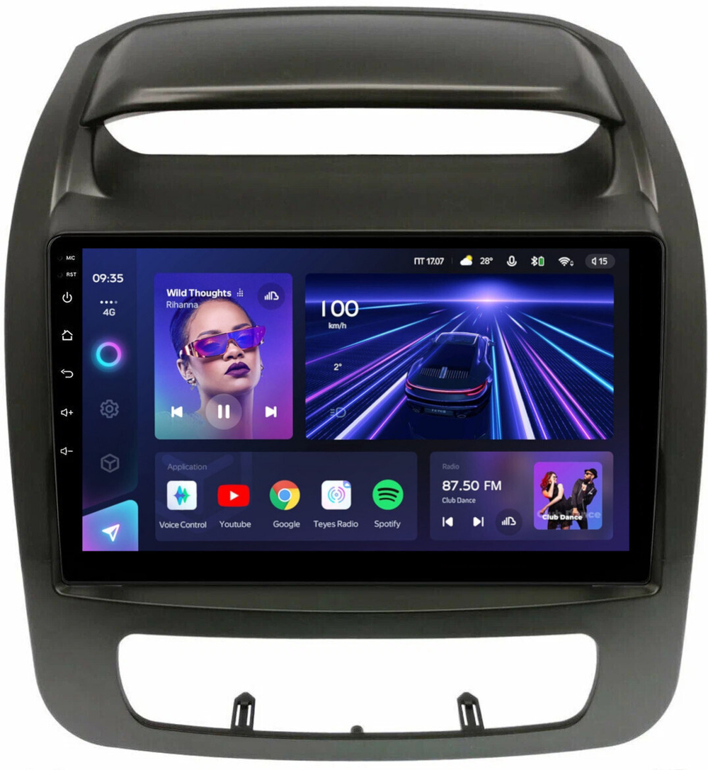 Магнитола для KIA Sorento 2 XM 2012-2020 (отдельный экран климата, со штатной КЗВ) - Teyes CC3 монитор 9" QLED на Android 10, ТОП процессор, 4Гб+32Гб, CarPlay, 4G SIM-слот