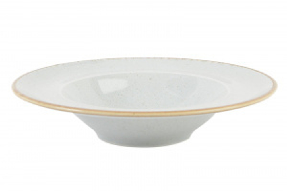 Тарелка глубокая 30 см с полями фарфор цвет серый Seasons