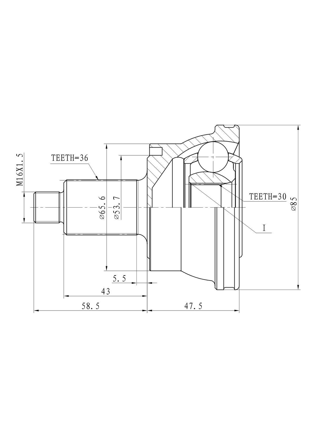 ШРУС наружный (компл.)  VAG A2/Fabia/Praktik/Roomster/Polo 01-09 GANZ GIK04069