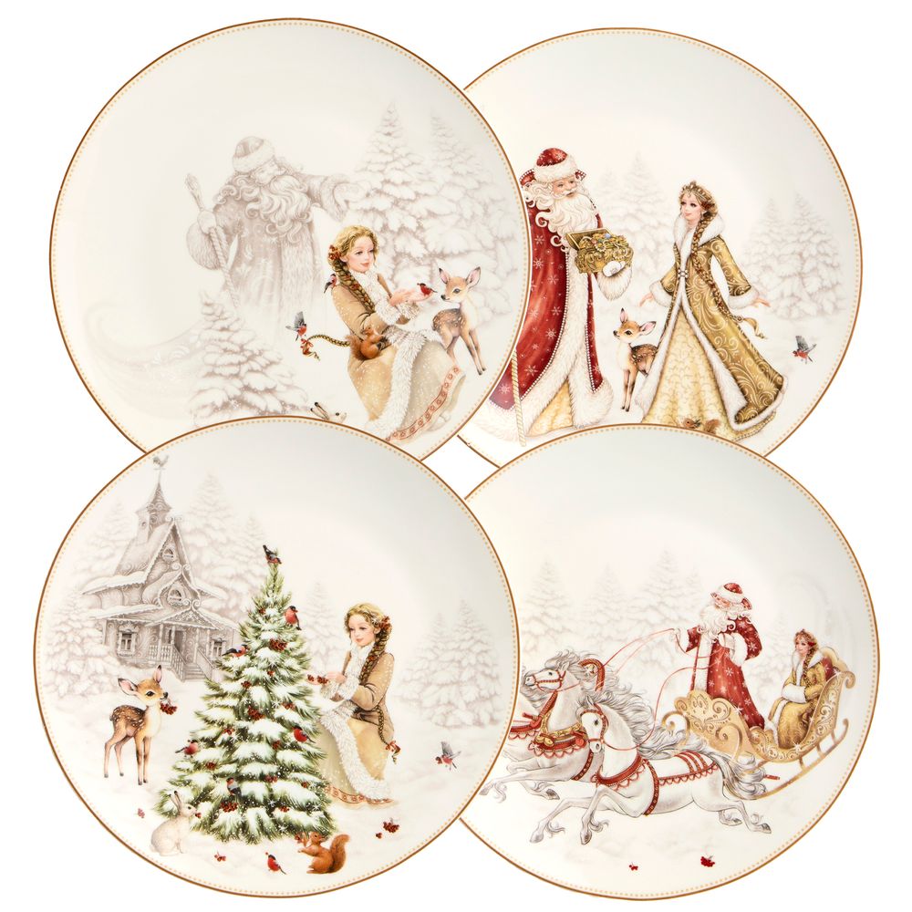 НАБОР ТАРЕЛОК ЗАКУСОЧНЫХ LEFARD "МОРОЗКО" 4 ШТ. 20,5 СМ (КОР=6НАБ.)