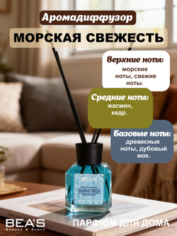 Ароматический диффузор для дома BEA'S "Marine Fresh" (Морская свежесть) 120 ml