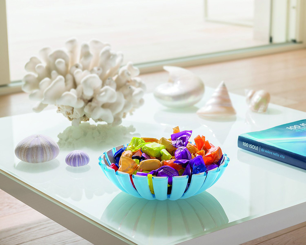 Блюдо глубокое grace, ?25 см, акрил, голубой