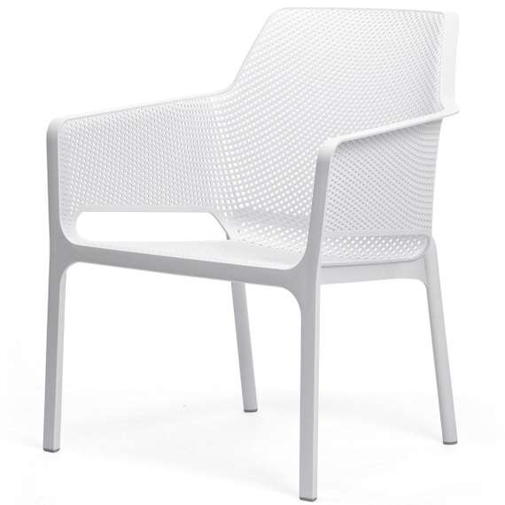 Белое пластиковое кресло Net Relax желтое | Nardi | Италия