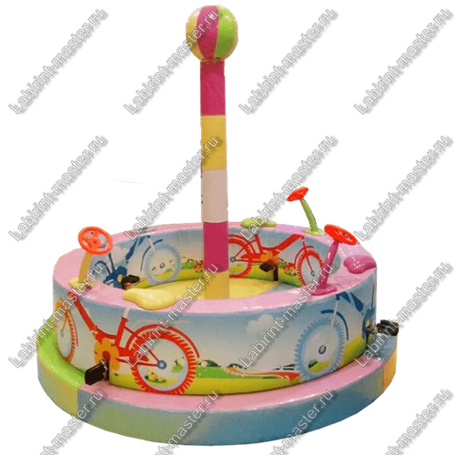 Электрическая карусель детская 4KIDS «Экстремальный велотрек»