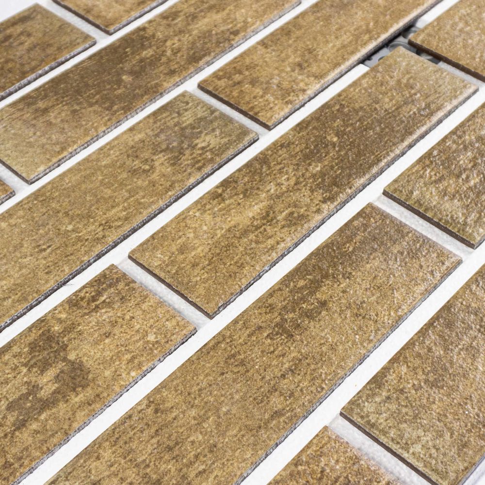 Клинкерная термопанель ППС Керамин Теннесси 3 Светло-коричневый 1020х455 мм