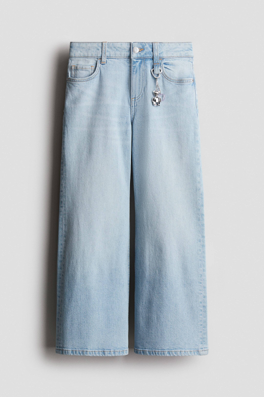 H&M Джинсы Baggy Fit Bootcut, голубой