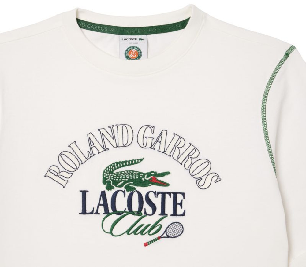 Женская теннисная футболка Lacoste Roland Garros Edition Cotton T-Shirt - white