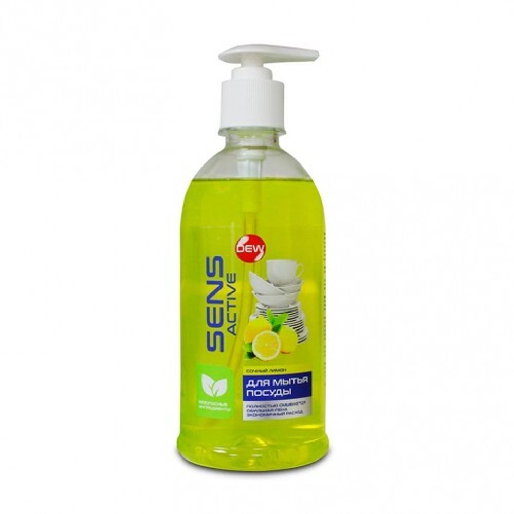 DEW Средство для мытья посуды Dew Fast clean Лимон 0,5л (флакон с дозатором)