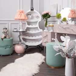 Банкетка ENZO Аквамарин Голд