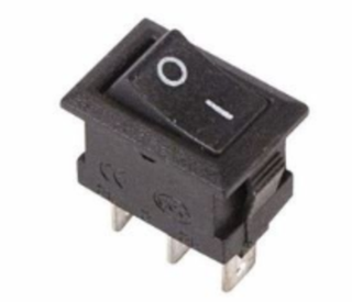 Клавиша-тумблер квадрат  малый 1пол 3 конт (micro) 36-2030