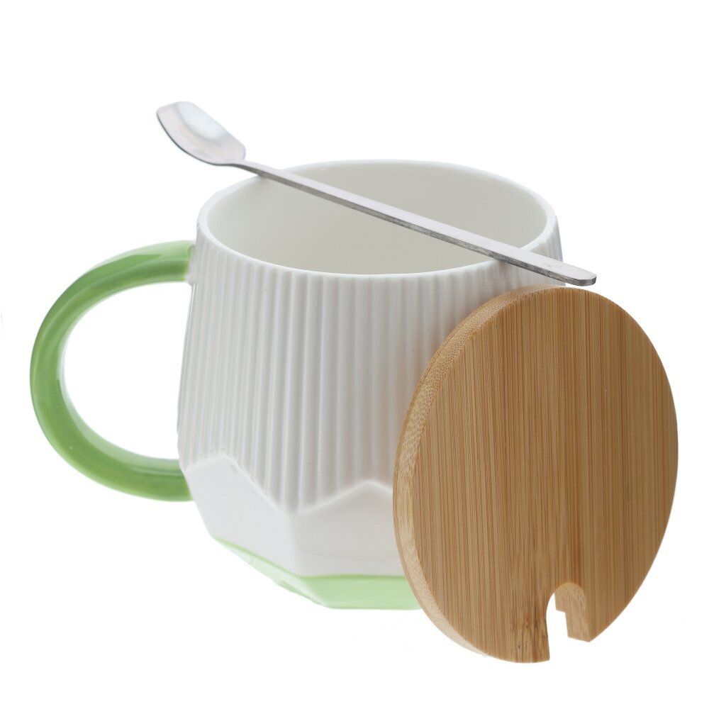 GAEM Кружка с крышкой и ложкой, 320 мл, L13,5 W9 H10 см, 4в.