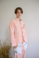 Куртка Soeurs с тремя карманами розовая