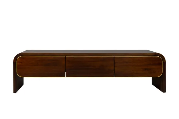 Тумба под ТВ Century, 200х52 см, шпон американского ореха