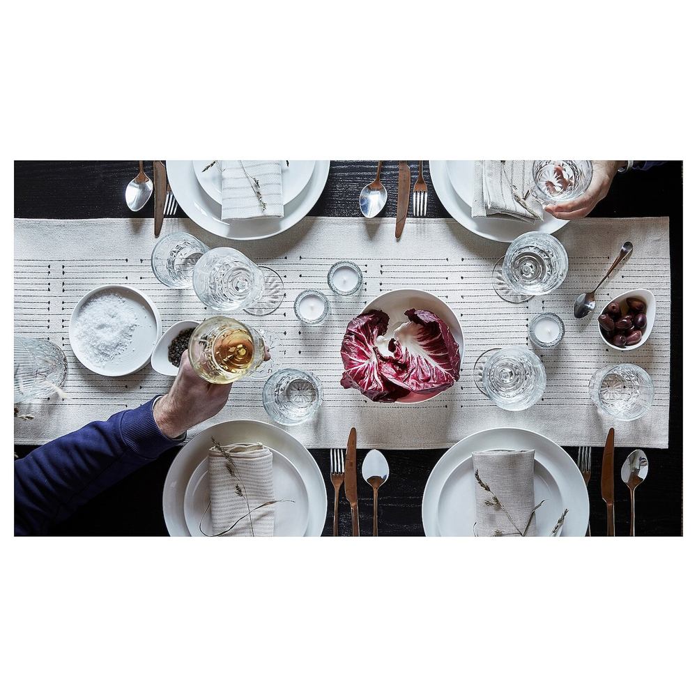 IKEA VÅRARV  (ИКЕА ВÅРАРВ)  -  Бегунок, темно-серый/натуральный, 35x150 см