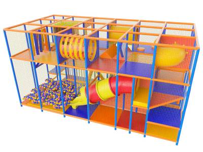 Детский уличный игровой лабиринт с крышей «Мандарин» 7,38×3,69×4,6 м