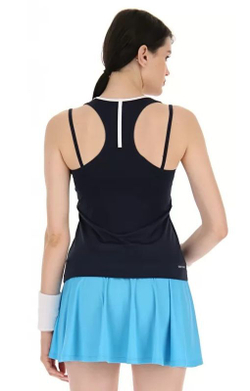 Женский топ теннисный Lotto Top W IV Tank 2 - blue atoll/navy blue
