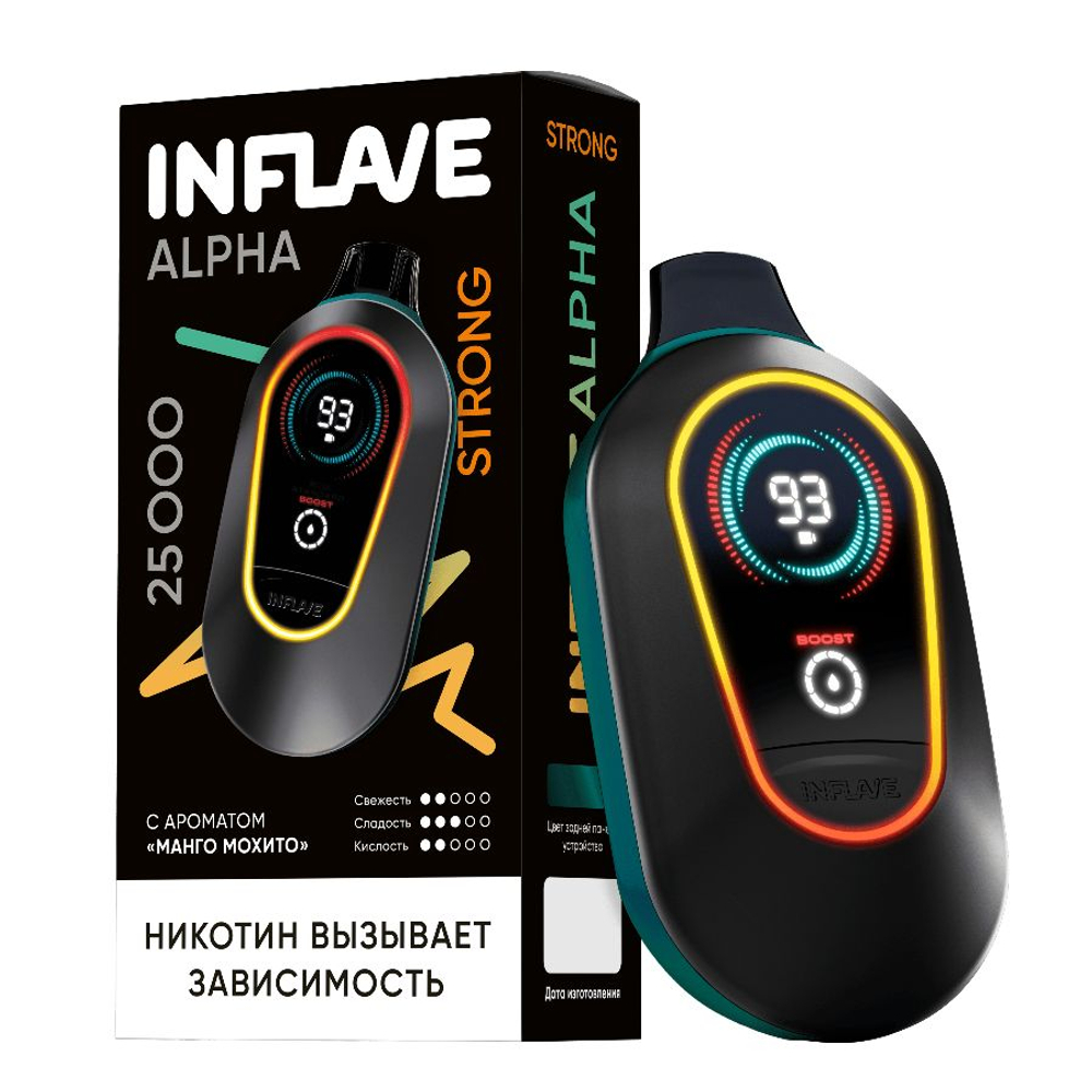 Купить электронные сигареты Inflave Alpha Strong Манго-мохито 25000 затяжек в Москве с доставкой по России