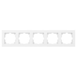 Рамка для розеток и выключателей Intro Accent 6-505-01 на 5 постов, СУ, белый