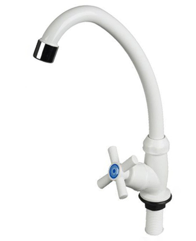 Кран МОНО пластик крест, излив хром DK  (100/1шт)