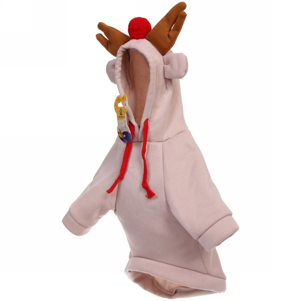 Кофта-толстовка для собаки «Wonderful style-Олень Рудольф» с капюшоном, размер XL (56*40см) Ultramarine