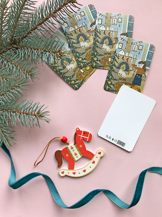 Открытка "Новый Год" 6 × 9 см