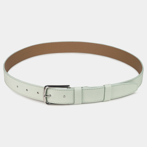 Женский ремень 35мм из кожи сафьяно, фисташкового цвета