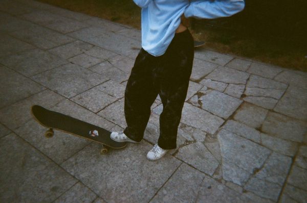 Брюки Canvas tube tie dye черные - фото 4