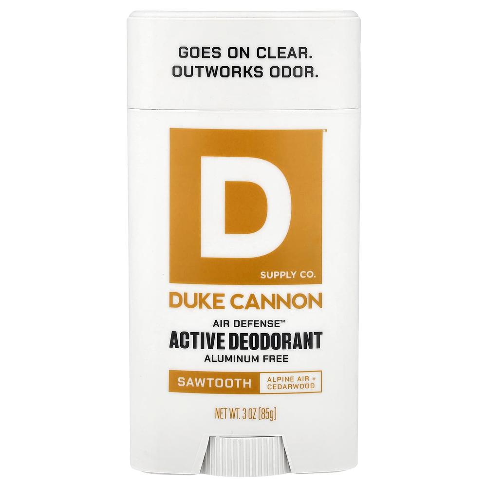 Duke Cannon Supply Co., Air Defense™, активный дезодорант, без алюминия, пилообразная форма, 85 г (3 унции)
