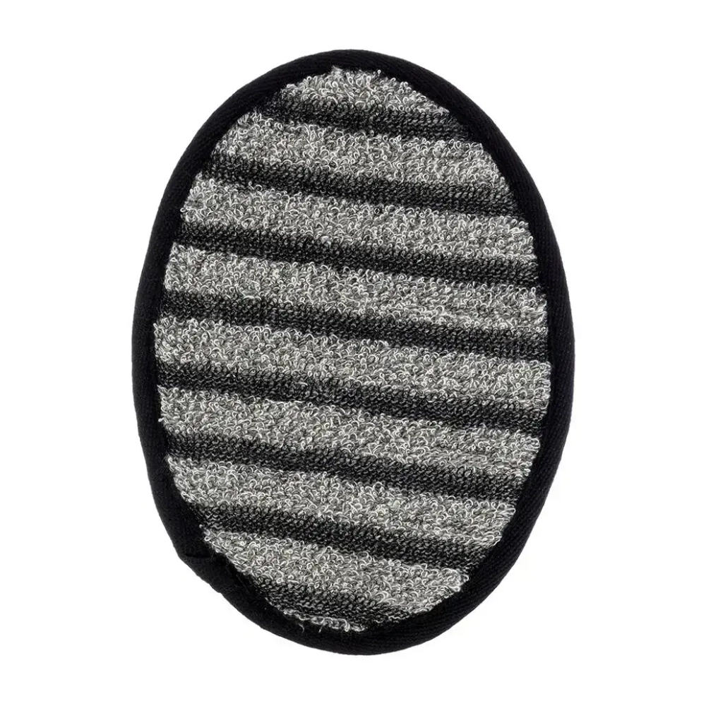 Мочалка «Мужская» спонж, 13х17,5 см, medium/soft, чёрно-серая, для бани и сауны «Банные штучки»/ 30