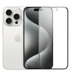 Защитное стекло для экрана и объектива камеры Wiwu (WI-IP002) для Apple iPhone 15 Pro Max антибликовое (черная рамка)