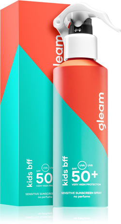 Gleam Kids bff - солнцезащитный спрей для детей SPF 50+ /   200  ml  / GTIN 8059300537145