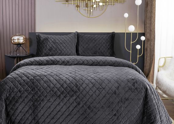 Натаниэль (антрацит) Покрывало 240х260