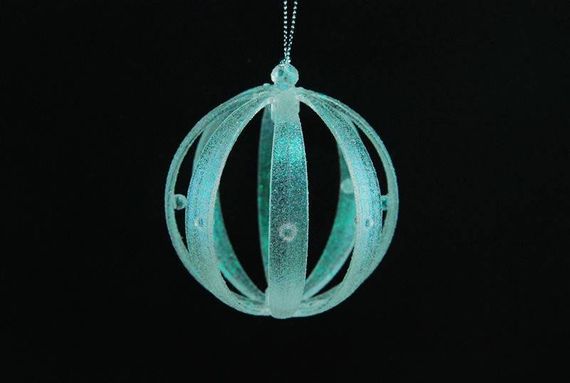 Украшение &quot;Шар&quot; цвет голубой 7,62*5,08 см, (162908)