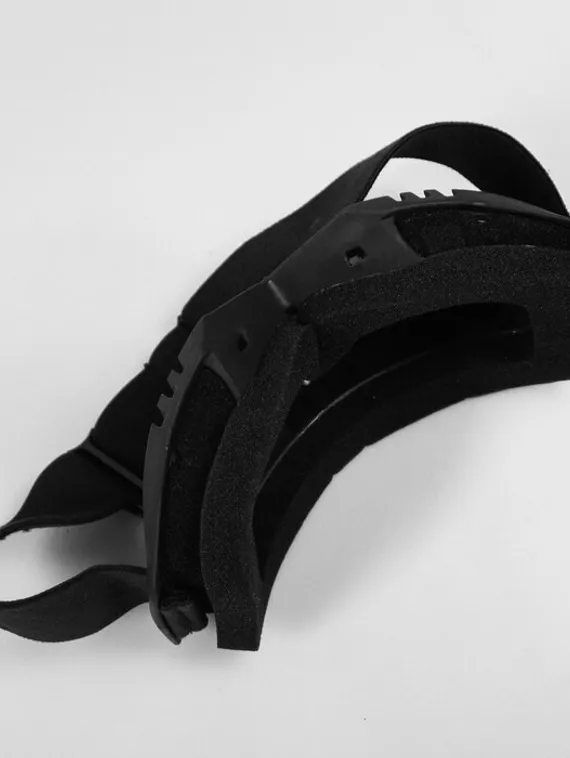 Очки-маска для езды на мототехнике, разборные, стекло с затемнением, черные