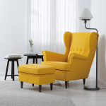 Табурет для ног - IKEA STRANDMON, 60х40х44 см, желтый СТРАНДМОН ИКЕА