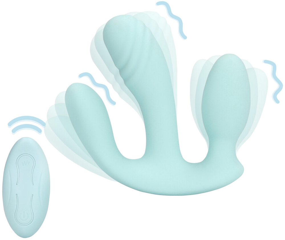 Shots Media Breezy Blue - Многофункциональный вибратор