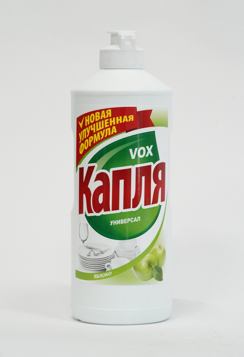 ЖИДКОСТЬ ДЛЯ ПОСУДЫ КАПЛЯ VOX ЯБЛОКО 500ГР