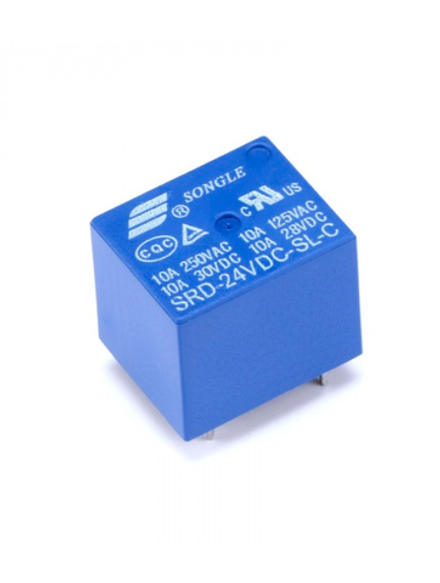 Реле DC 24V (5 контактов, 1 группа, переключающее) 10А