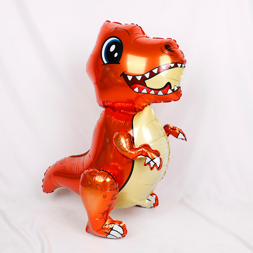 Шар (30''/76см) Ходячая Фигура, Маленький динозавр, Оранжевый