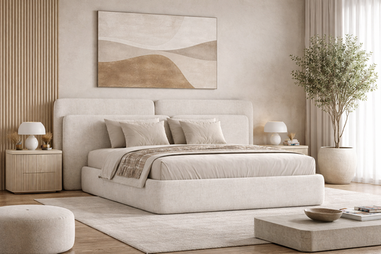 Кровать Пикассо с широким изголовьем