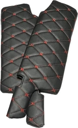 Чехлы на козырьки ВАЗ 2108, 2109, 21099, 2113, 2114, 2115 (красная нить Бабочка)