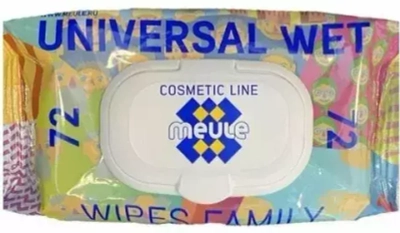 MEULE Влажные салфетки 72шт с клапаном WET WIPES UNIVERSAL FAMILY*14