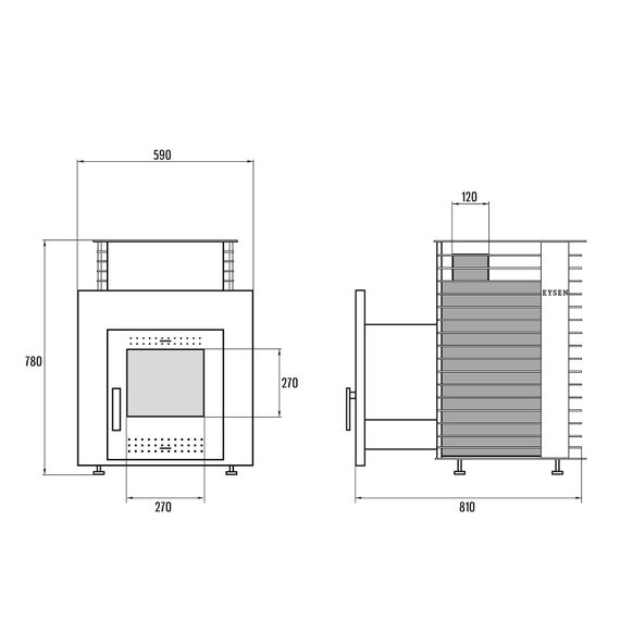 Банная печь Eysen 180L RELAX