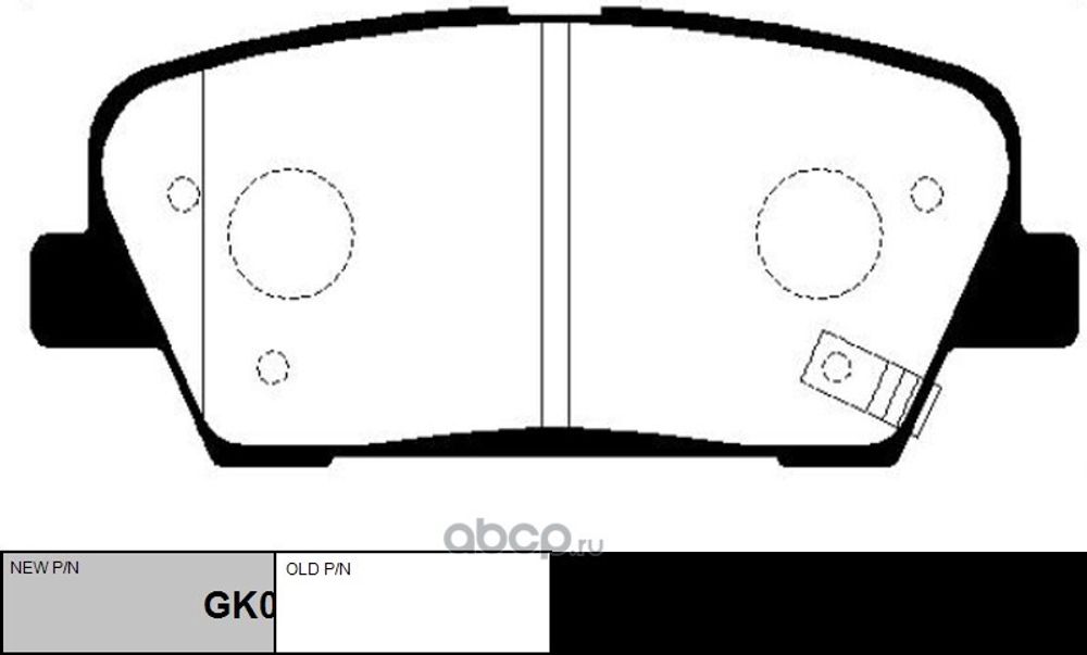 Колодка торм. Hyundai Santa Fe II с 2006 г. Kia Sorento задн. /дисковые/ (CKKK-44) (CTR)