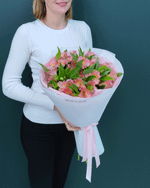 Букет альстромерия розовая 5шт(00164)