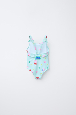 ZARA КУПАЛЬНИК PEPPA PIG ™, ЦВЕТ МОРСКОЙ ВОЛНЫ