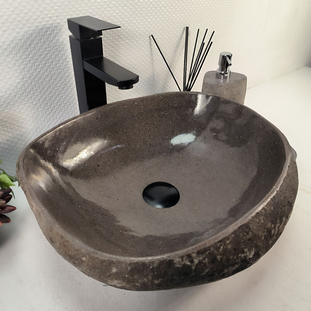 Раковина из речного камня RS-65294 42*37*15 0861